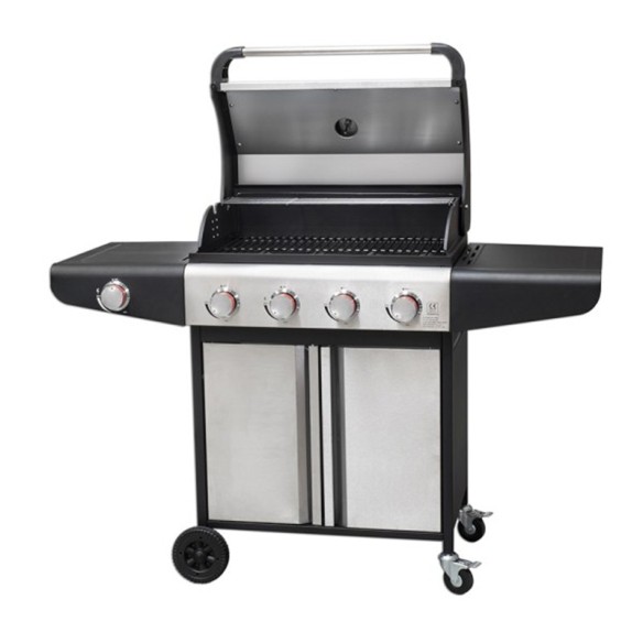 Газово барбекю с капак 4 горелки Grill G9504AE-SB ZIEL ➤ топ цена ➤ dshome.bg
