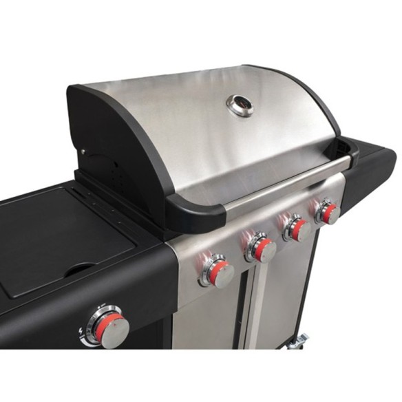 Газово барбекю с капак 4 горелки Grill G9504AE-SB ZIEL ➤ топ цена ➤ dshome.bg