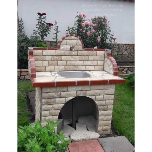 Градинска мивка с алпака корито Глиц 135x120x60 см РАЙМАР ➤ топ цена ➤ dshome.bg