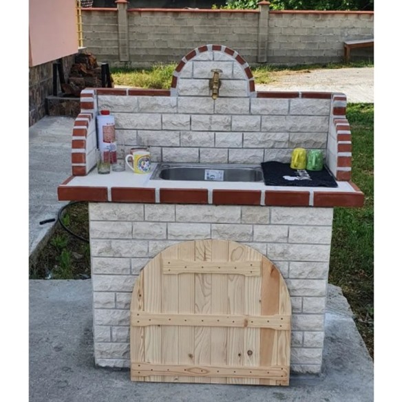 Градинска мивка с алпака корито Глиц 135x120x60 см РАЙМАР ➤ топ цена ➤ dshome.bg