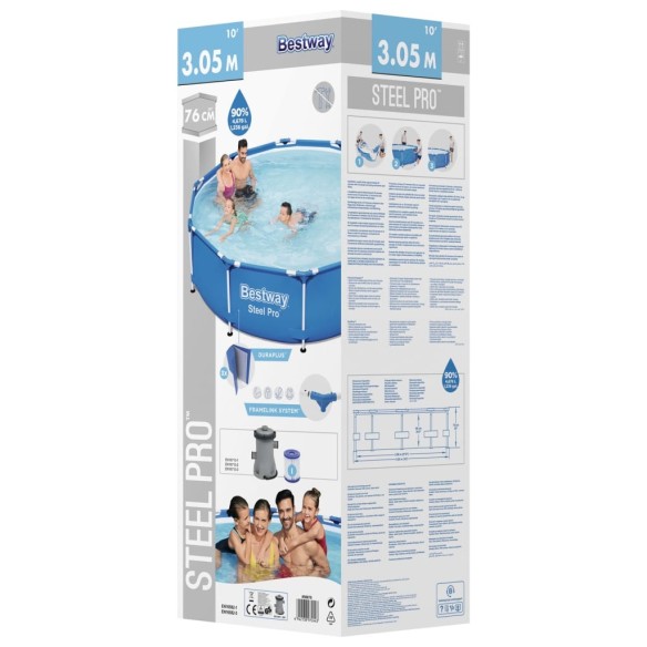 Bestway Steel Pro Плувен басейн 305x76 см