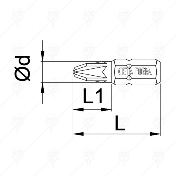 Накрайник звезда PZ2х90мм CETA-FORM - 2