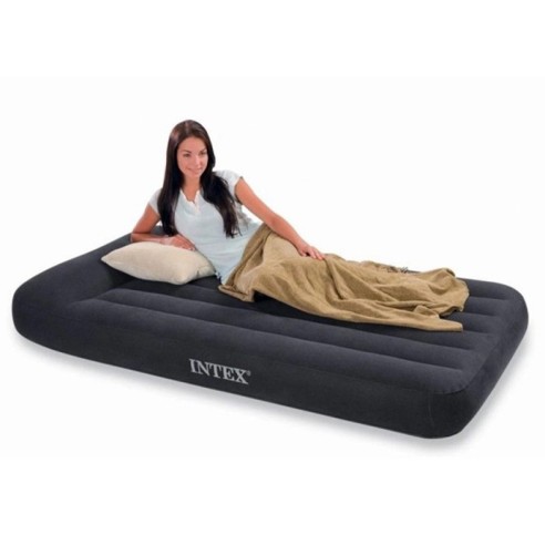 Надуваем дюшек с вградена възглавница 99х191х25 см INTEX ➤ топ цена ➤ dshome.bg