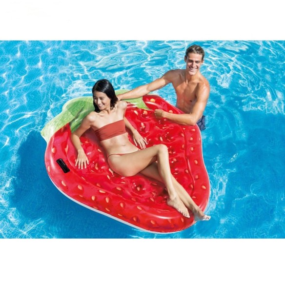 Надуваем дюшек Ягода Strawberry Island 168х142 см INTEX ➤ топ цена ➤ dshome.bg
