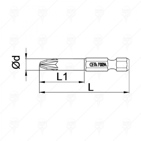 Накрайник звезда PZ1х50мм CETA-FORM - 2