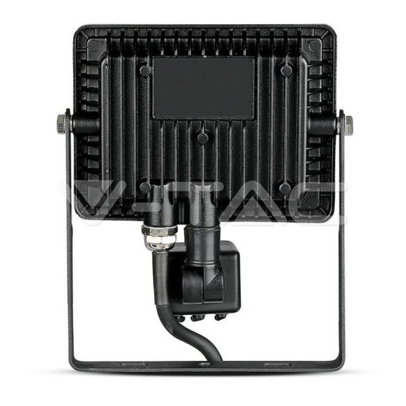 LED Прожектор + Сензор черен 20W 6000K - V-TAC - 2