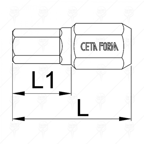 Накрайник за вложка шестограм 4х30мм CETA-FORM - 2