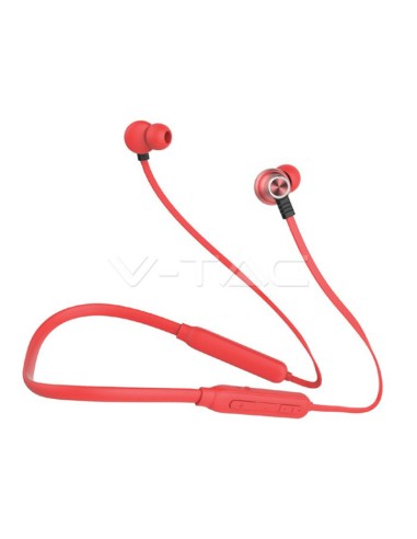 Слушалки Bluetooth 500mAh Червени - V-TAC - 1