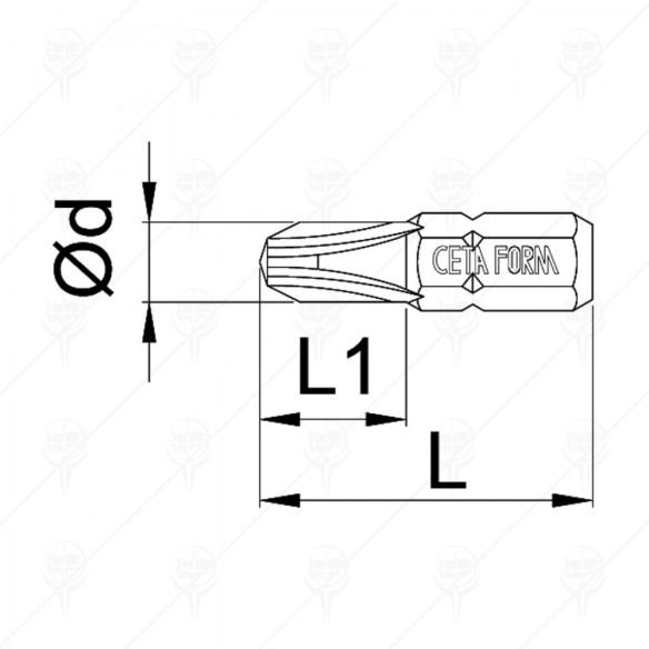 Накрайник звезда PH2х25мм DURA MAX CETA-FORM - 2