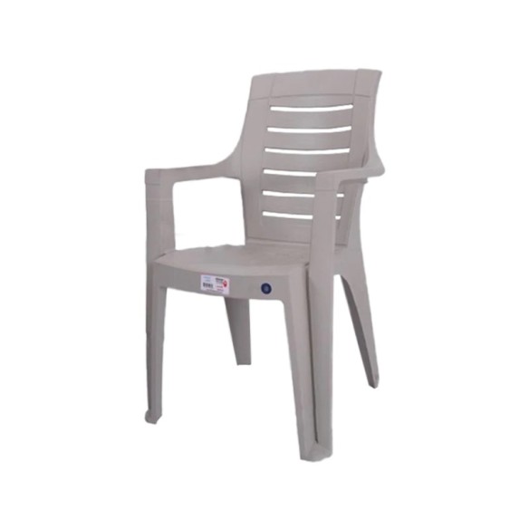Градински стол PVC сив Roma MEVSIM ➤ топ цена ➤ dshome.bg