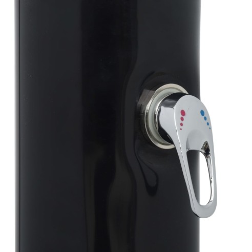 vidaXL Соларен душ, черен, 214 см, 20 л