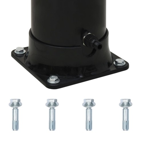 vidaXL Соларен душ, черен, 214 см, 20 л