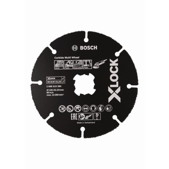 Диск за дърво и пластмаса X-LOCK Carbide ∅125 мм BOSCH ➤ топ цена ➤ dshome.bg