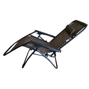 Градински сгъваем стол Zero Gravity кафяв MY GARDEN ➤ топ цена ➤ dshome.bg