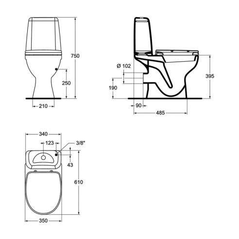 Моноблок със задно оттичане Korona VIDIMA ➤ топ цена ➤ dshome.bg
