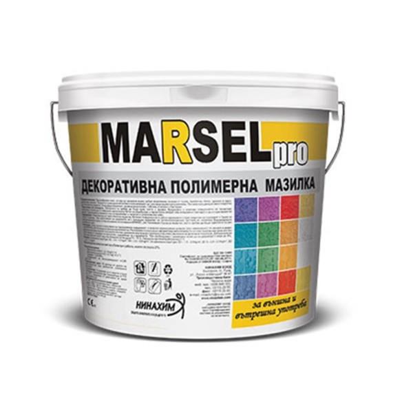 Декоративна полимерна мазилка 25 кг бяла MARSEL PRO ➤ топ цена ➤ dshome.bg