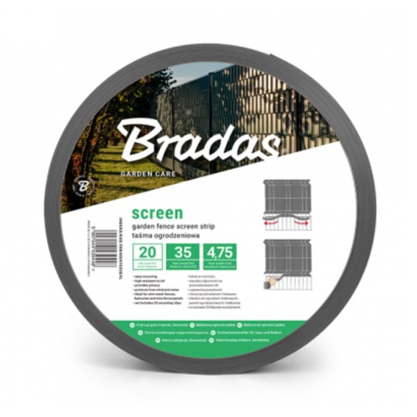 Оградна лента 4.75 см x 35 м сива BRADAS ➤ топ цена ➤ dshome.bg