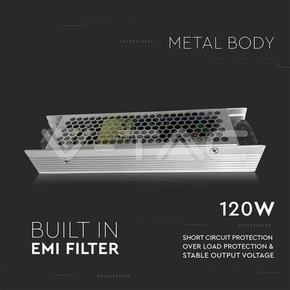 LED захранване Slim 120W 12V 10A - V-TAC - 2