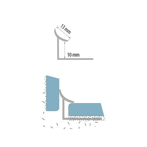 Лайстна за вътрешен ъгъл 10 мм 2.5 м бежов мрамор CEZAR ➤ топ цена ➤ dshome.bg