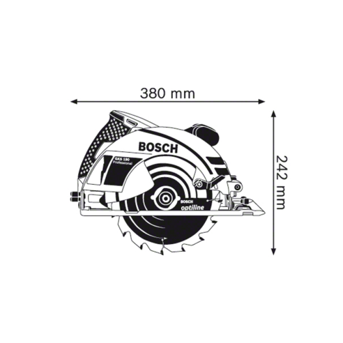 Ръчен циркуляр 1400 W 190 мм GKS 190 BOSCH ➤ топ цена ➤ dshome.bg