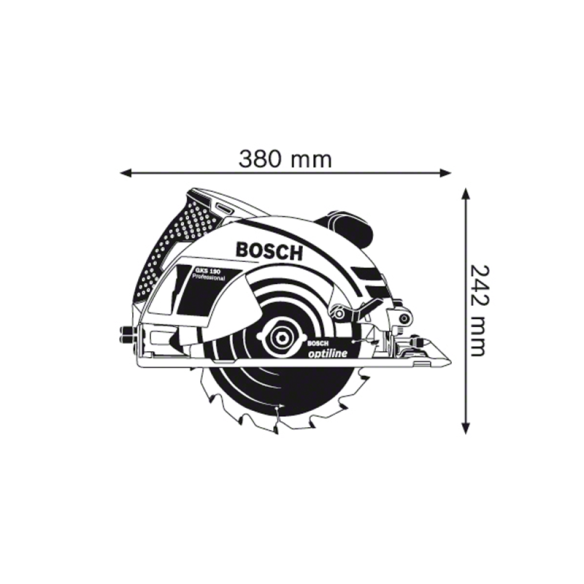 Ръчен циркуляр 1400 W 190 мм GKS 190 BOSCH ➤ топ цена ➤ dshome.bg