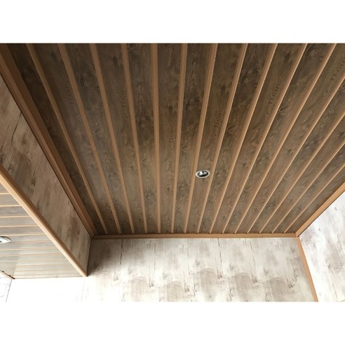 PVC ламперия 20х300 см 8 мм U-фуга Златен дъб DECOLINE ➤ топ цена ➤ dshome.bg