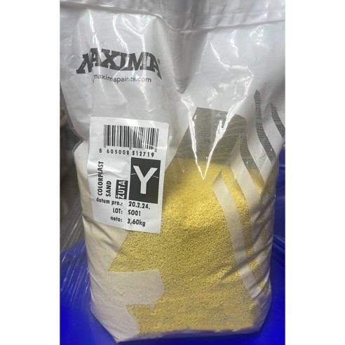 Мозаечна мазилка Colorplast Sand камък 3.6 кг жълта Y MAXIMA ➤ топ цена ➤ dshome.bg
