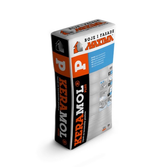 Лепило за плочки Keramol Plus C1T 25 кг MAXIMA ➤ топ цена ➤ dshome.bg