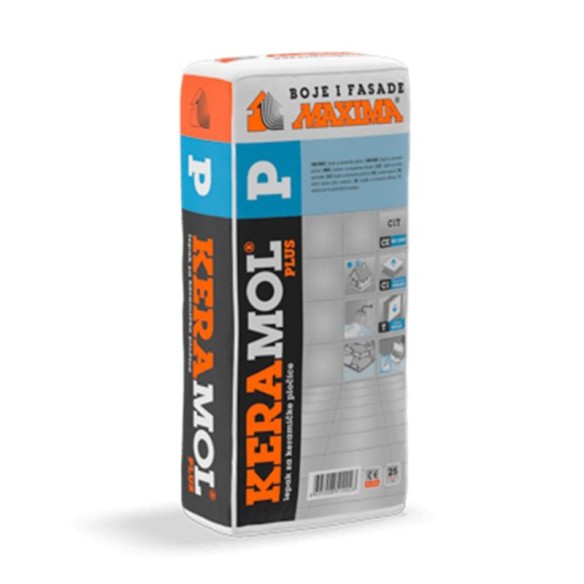 Лепило за плочки Keramol Plus C1T 25 кг MAXIMA ➤ топ цена ➤ dshome.bg