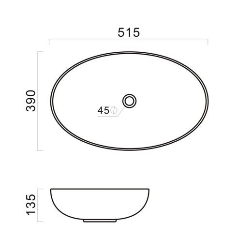 Мивка за плот 51.5x39x13.5 см черен мат FORMA VITA ➤ топ цена ➤ dshome.bg