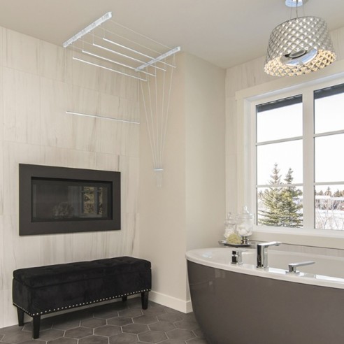 Таванен простир 5x180 см бял SEPIO ➤ топ цена ➤ dshome.bg