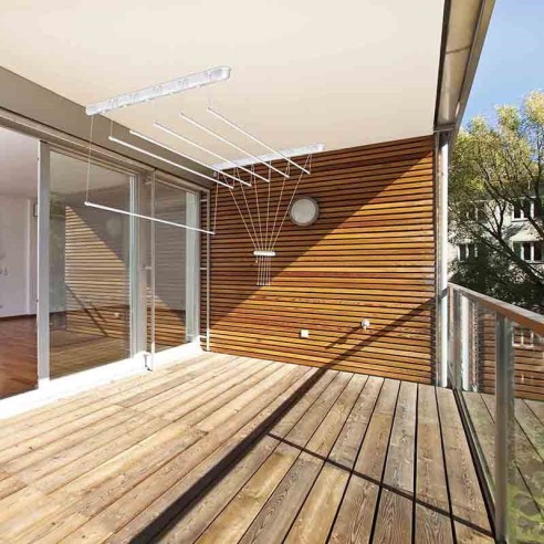 Таванен простир 6x200 см бял SEPIO ➤ топ цена ➤ dshome.bg