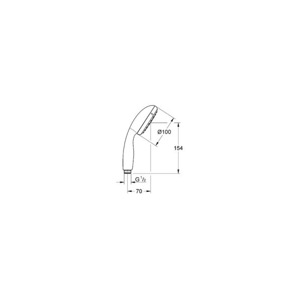 Ръчен душ с една струя New Tempesta 100 GROHE ➤ топ цена ➤ dshome.bg
