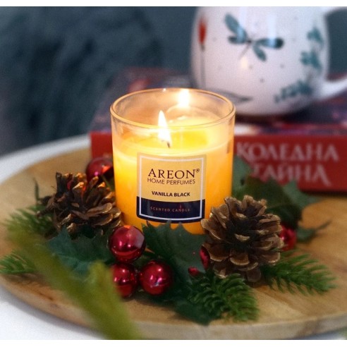 Ароматна свещ Черна ванилия 120 гр AREON ➤ топ цена ➤ dshome.bg