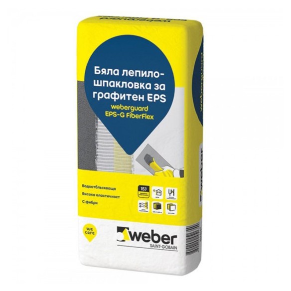 Лепило-шпакловка за EPS бяло 25 кг 515P WEBER ➤ топ цена ➤ dshome.bg