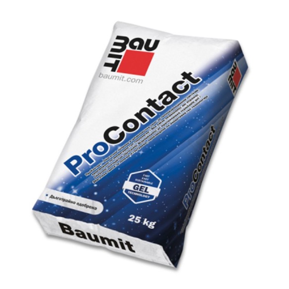 Лепило-шпакловка за топлоизолация ProContact 25 кг BAUMIT ➤ топ цена ➤ dshome.bg
