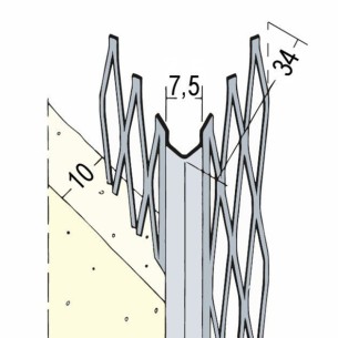 Ъглов профил за мазилки Putzeckleisten 9007 2.6 м RÖFIX ➤ топ цена ➤ dshome.bg
