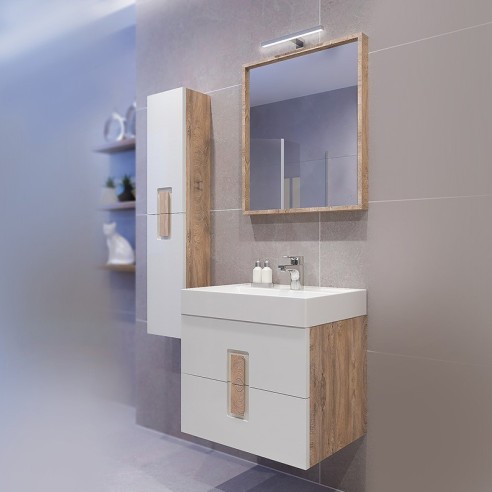 Огледало за баня с LED осветление 60 см Дърбан TRIANO ➤ топ цена ➤ dshome.bg