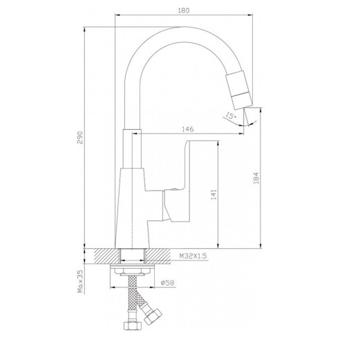 Смесител за баня Alisado бял INTER CERAMIC ➤ топ цена ➤ dshome.bg