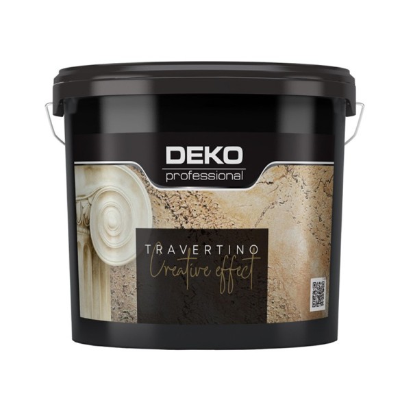 Декоративна мазилка Travertino Creative Effect 8 кг DEKO ➤ топ цена ➤ dshome.bg