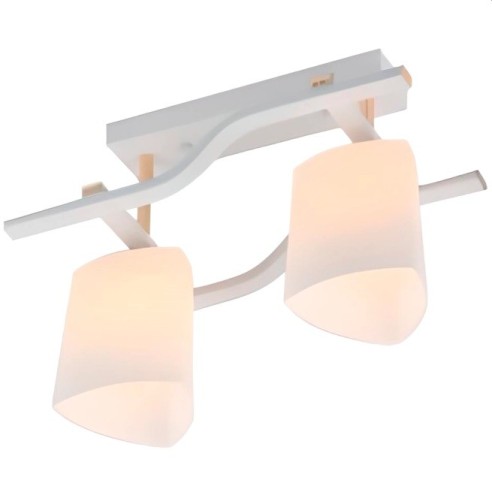 Полилей Lisa 2xE27 60 W месинг и стъкло бяла чашка ➤ топ цена ➤ dshome.bg