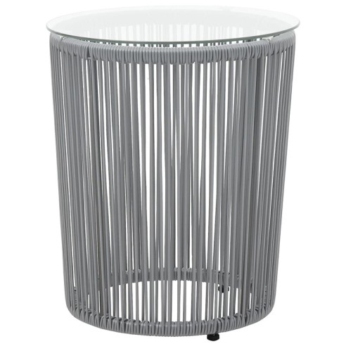 Бистро комплект с възглавници, 3 части, PE ратан, сив ➤ топ цена ➤ dshome.bg