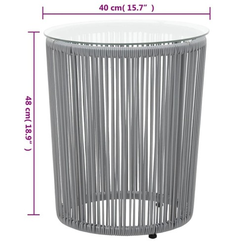 Бистро комплект с възглавници, 3 части, PE ратан, сив ➤ топ цена ➤ dshome.bg