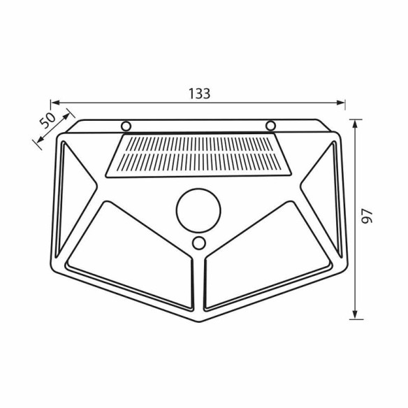 Соларен LED аплик със сензор Vast Solar PIR 0.7 W VIVALUX ➤ топ цена ➤ dshome.bg