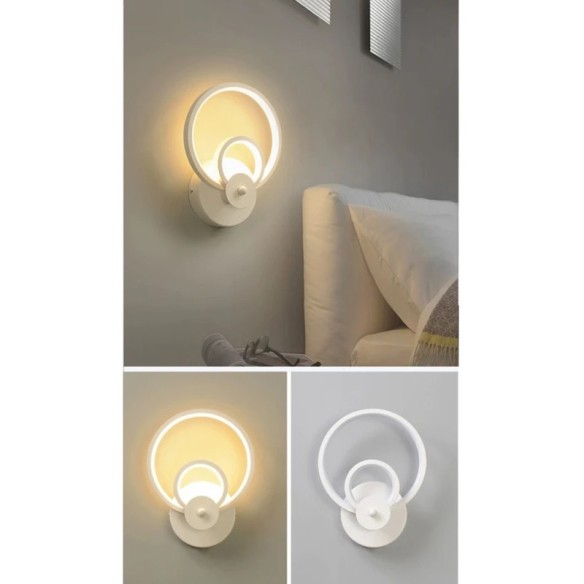 Аплик Двойна окръжност бял мат DREAM LIGHTS ➤ топ цена ➤ dshome.bg