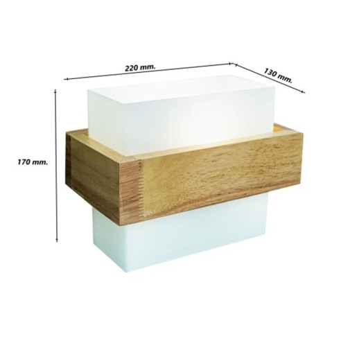 Аплик Мелизос дърво/стъкло DREAM LIGHTS ➤ топ цена ➤ dshome.bg