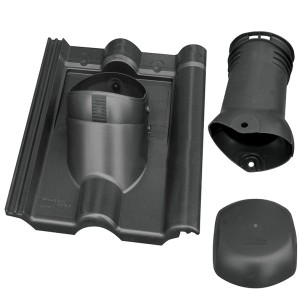 Комплект керемида отдушник DuroVent ø125 мм гранит металик BRAMAC ➤ топ цена ➤ dshome.bg