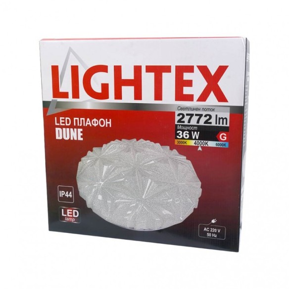 LED плафон Dune 36 W ø390 мм IP44 LIGHTEX ➤ топ цена ➤ dshome.bg