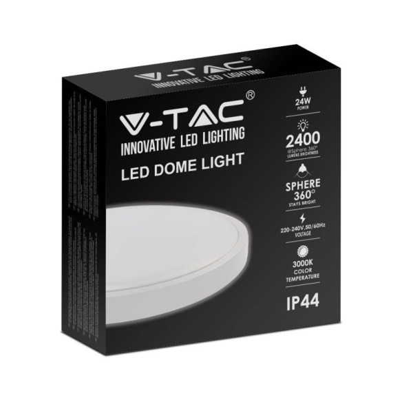LED плафон 24 W 4000 К IP44 Ø295 мм V-TAC ➤ топ цена ➤ dshome.bg
