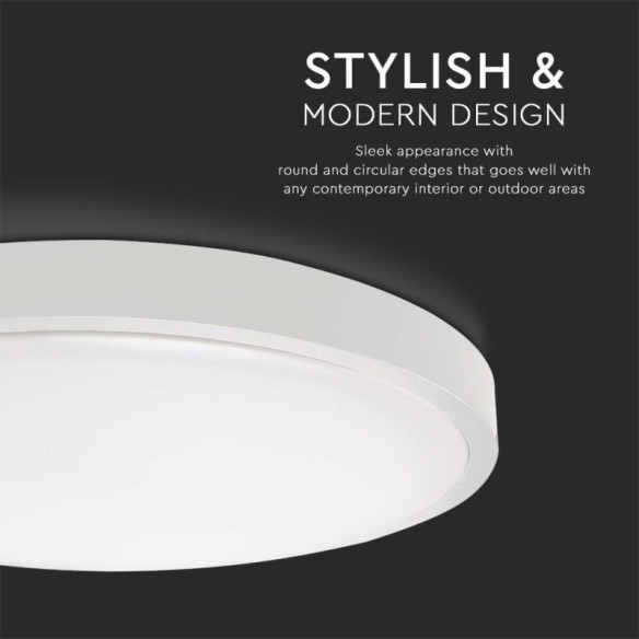 LED плафон 24 W 4000 К IP44 Ø295 мм V-TAC ➤ топ цена ➤ dshome.bg